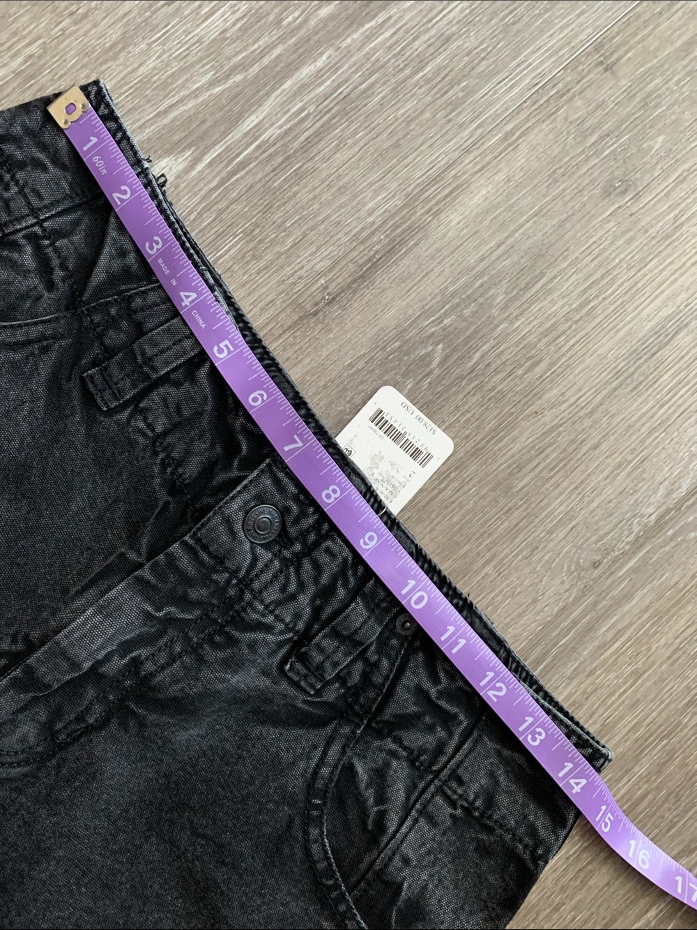 FREE PEOPLE Denim Cropped Slim Barrel Pants Distressed Black NWT Supersonic - Picture 7 of 13